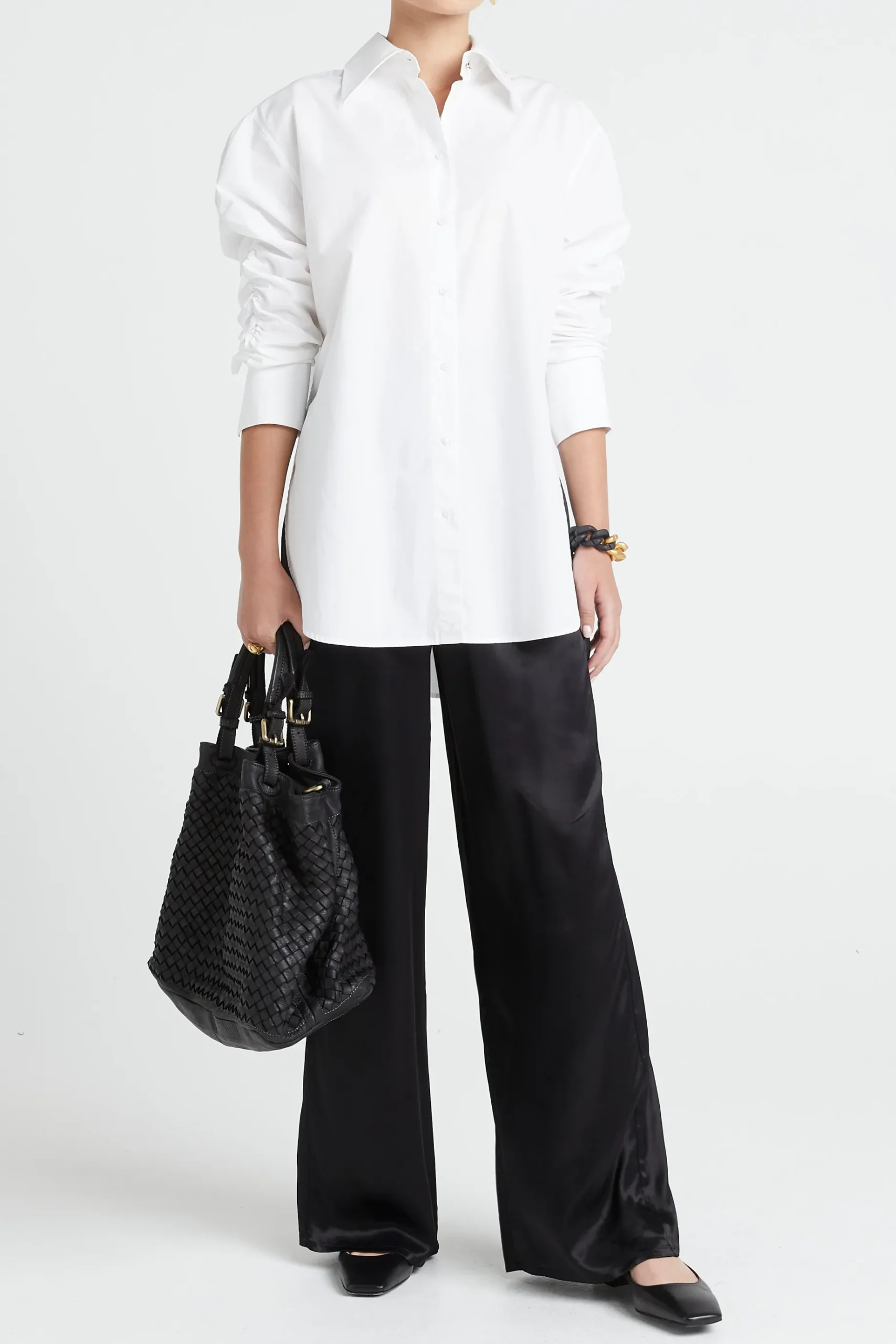Tops-HUSK Luca shirt - White