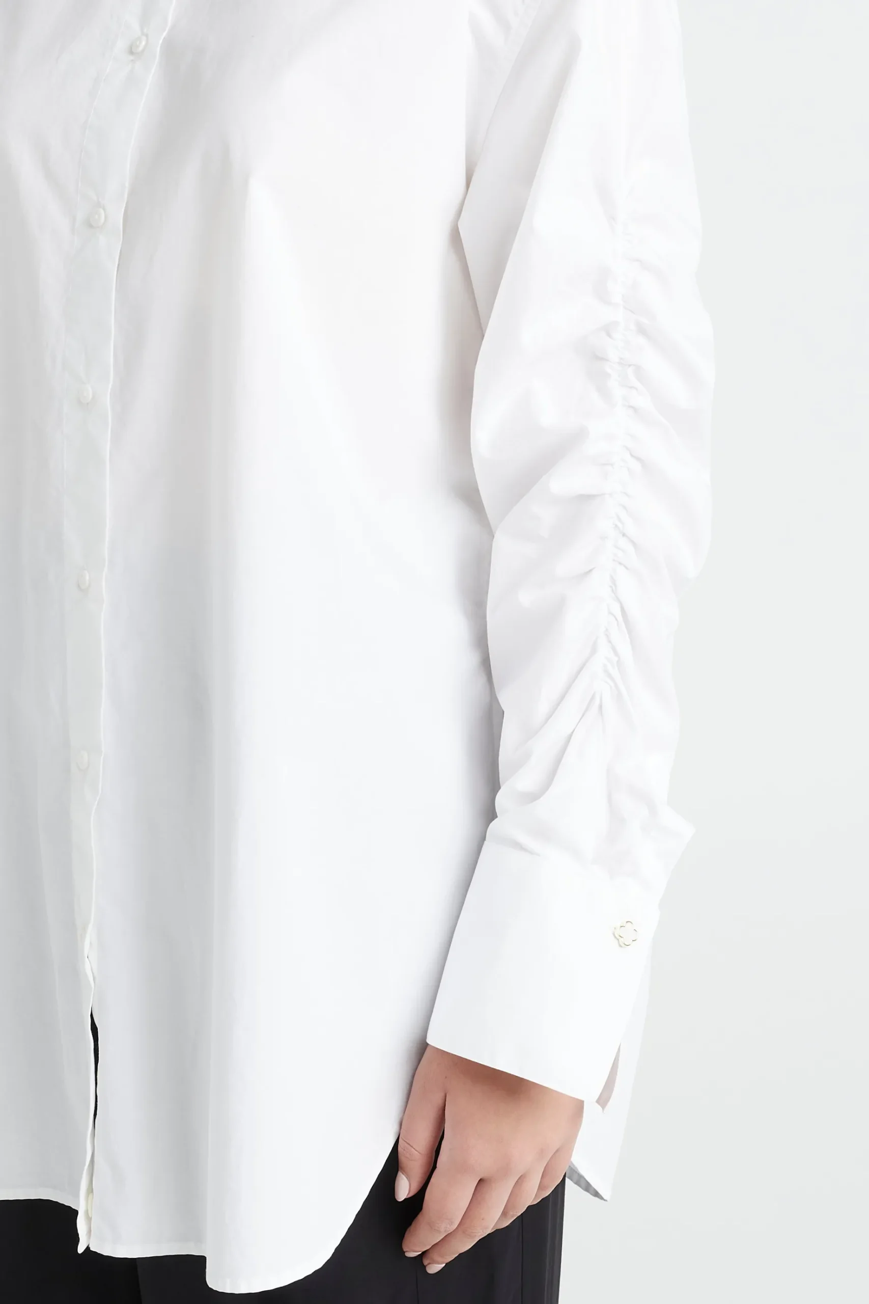 Tops-HUSK Luca shirt - White