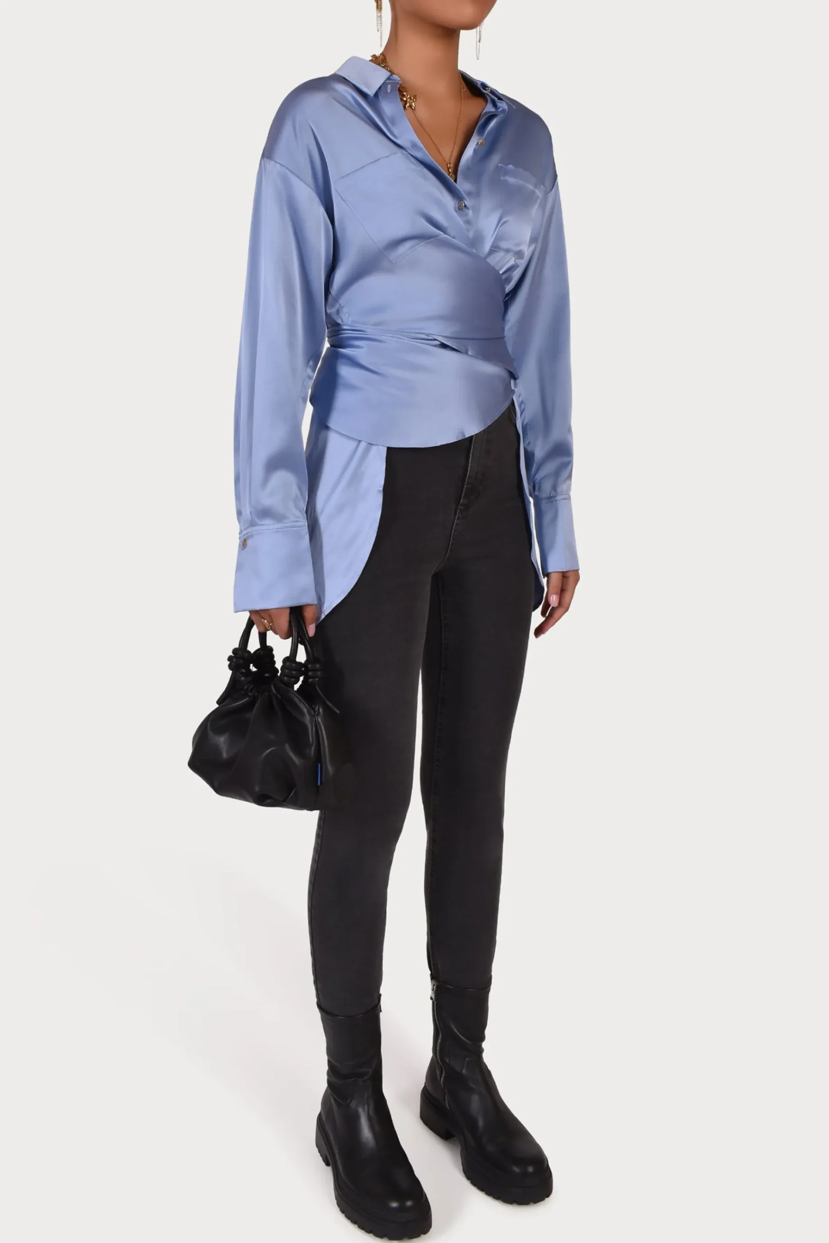 Tops-HUSK LYON SHIRT - Sky