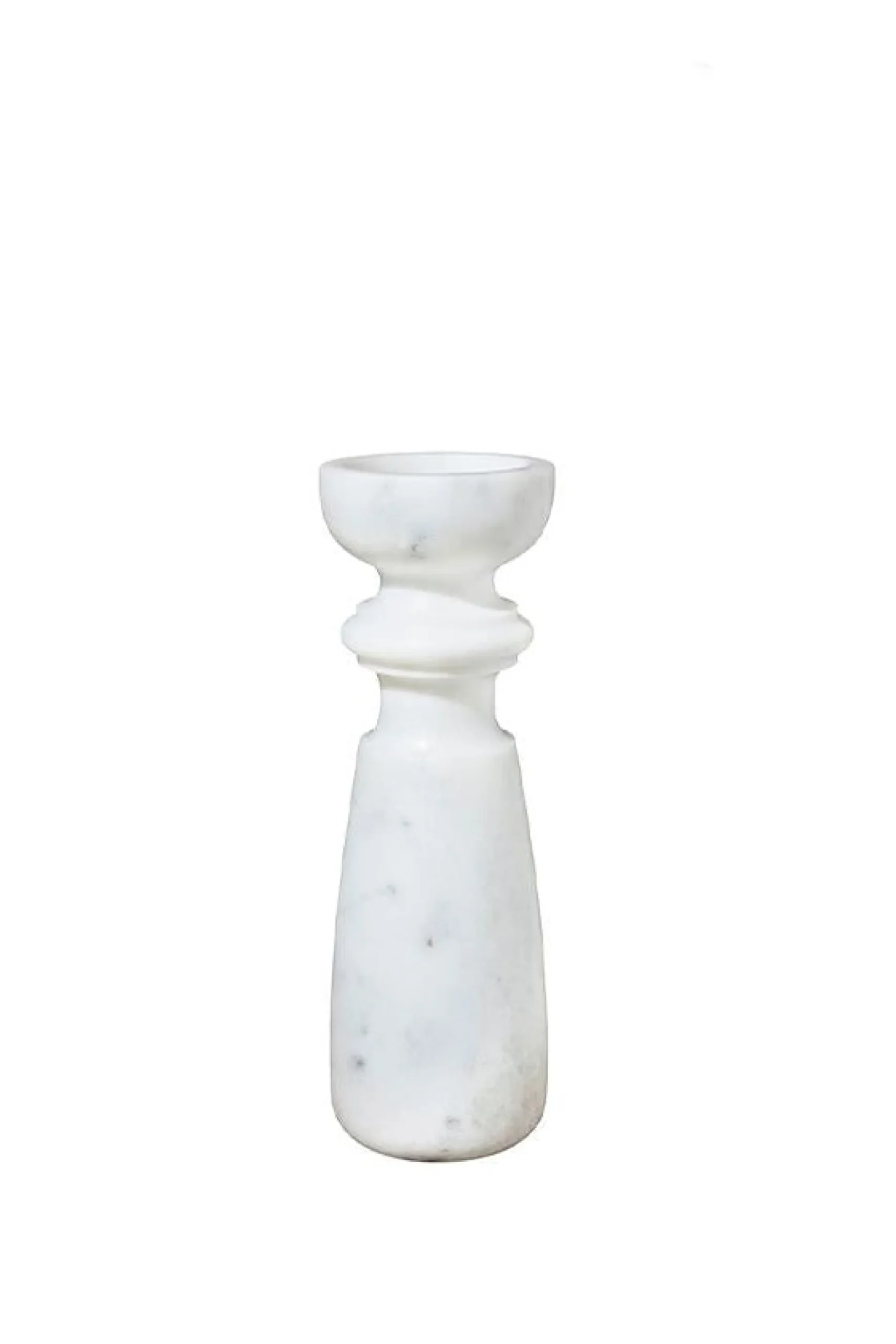 Candle Holders-HUSK Marble Candlestick HuskMarbleCandlestick