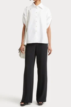 Tops-HUSK Martine shirt - White