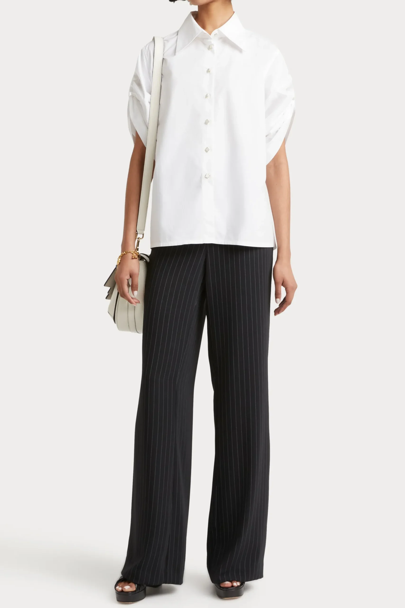 Tops-HUSK Martine shirt - White