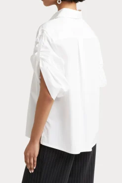 Tops-HUSK Martine shirt - White