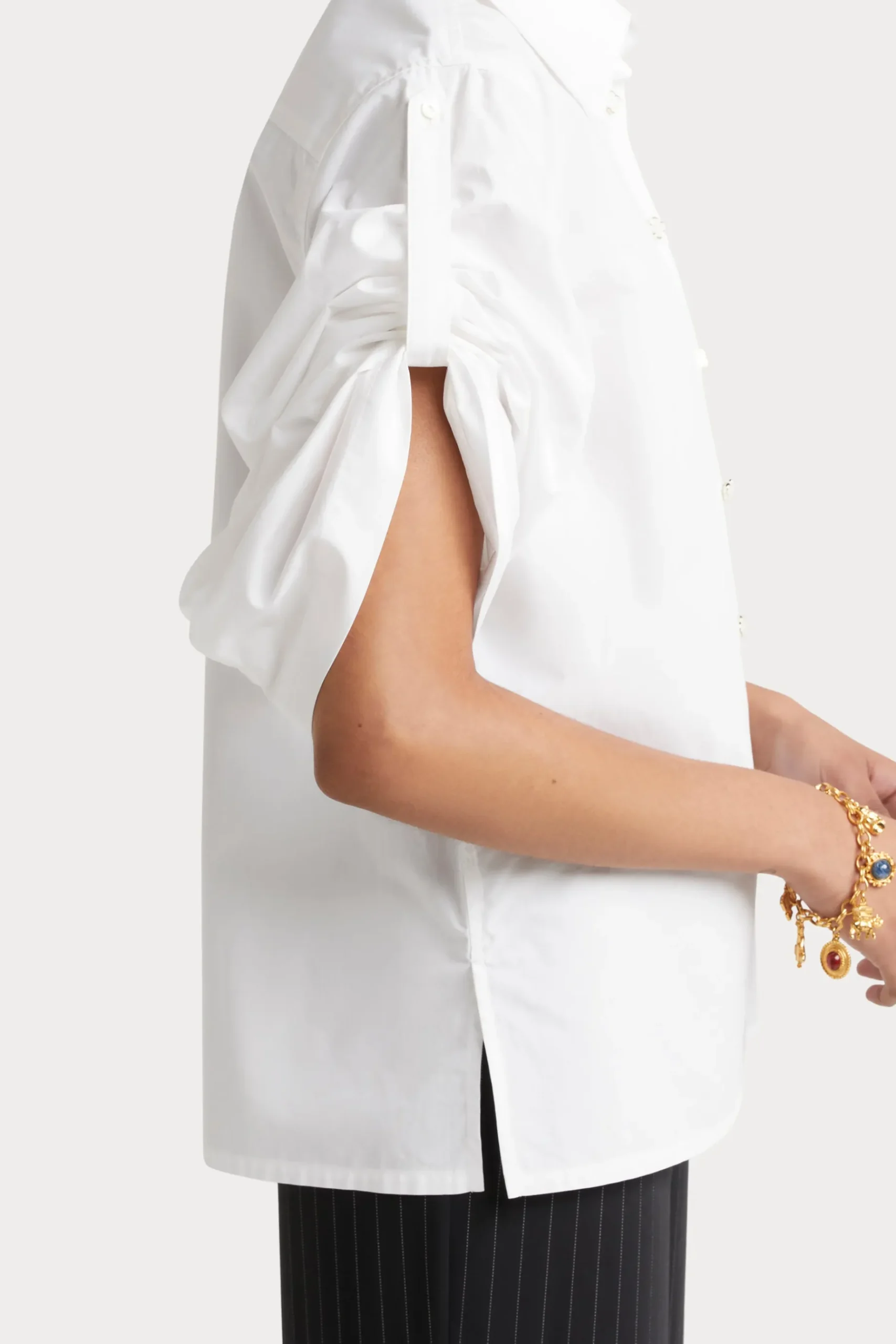 Tops-HUSK Martine shirt - White