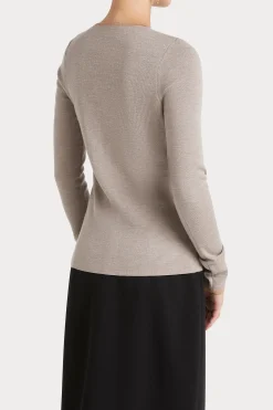 Knitwear-HUSK MERINO CREW - Stone
