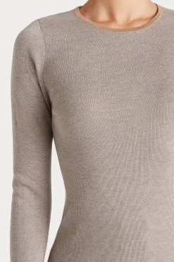 Knitwear-HUSK MERINO CREW - Stone