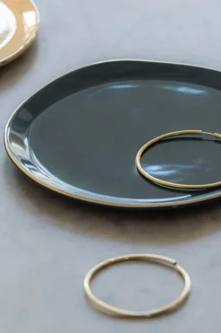 Tableware & Trays-HUSK Morning Plate - Blue Green BlueGreen
