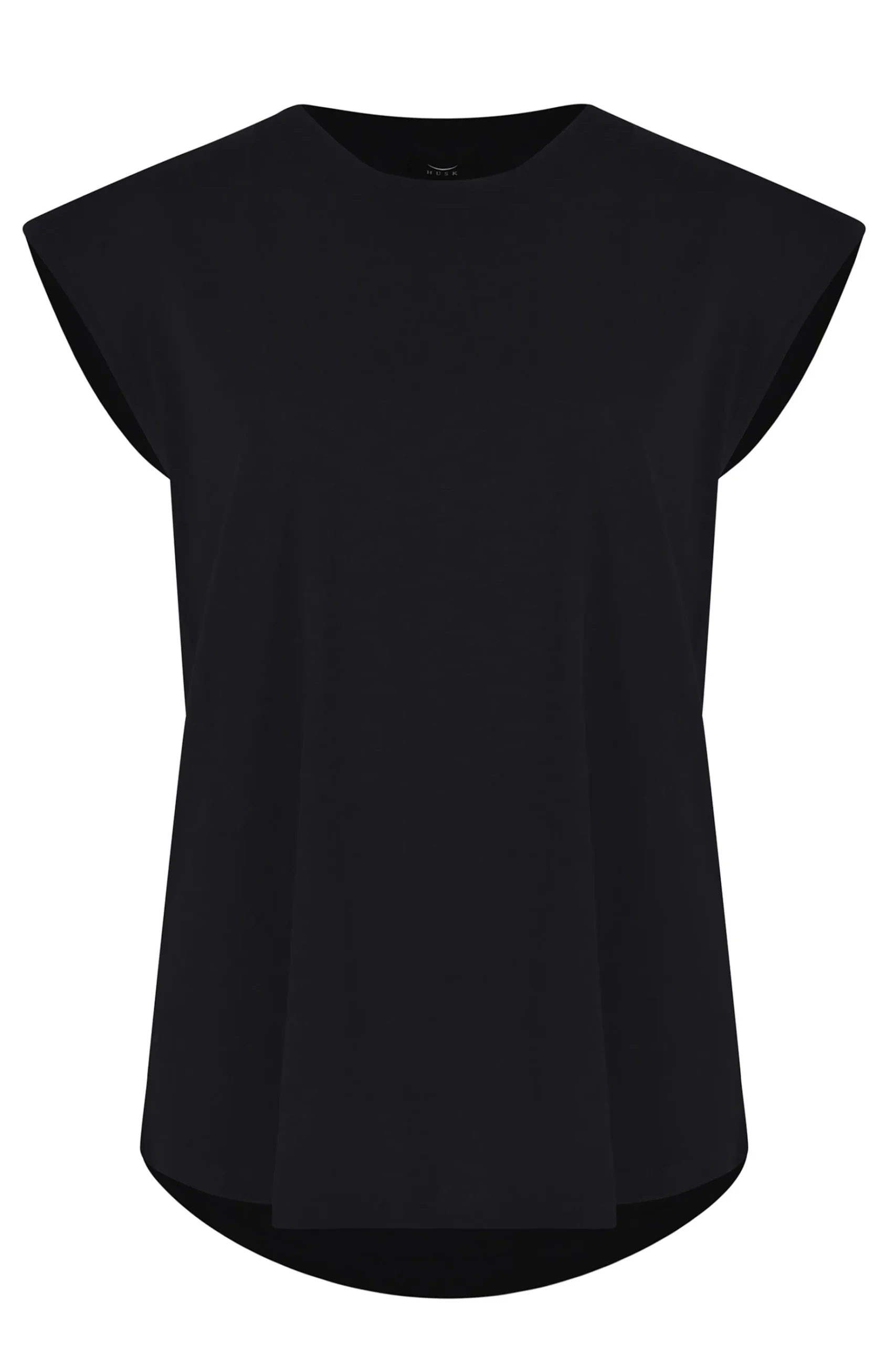 Tops-HUSK Muscle tee - Black