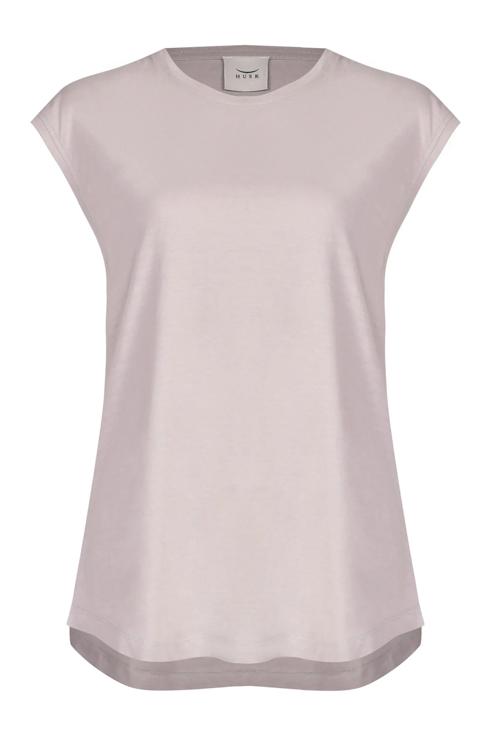 Tops-HUSK Muscle tee - Putty