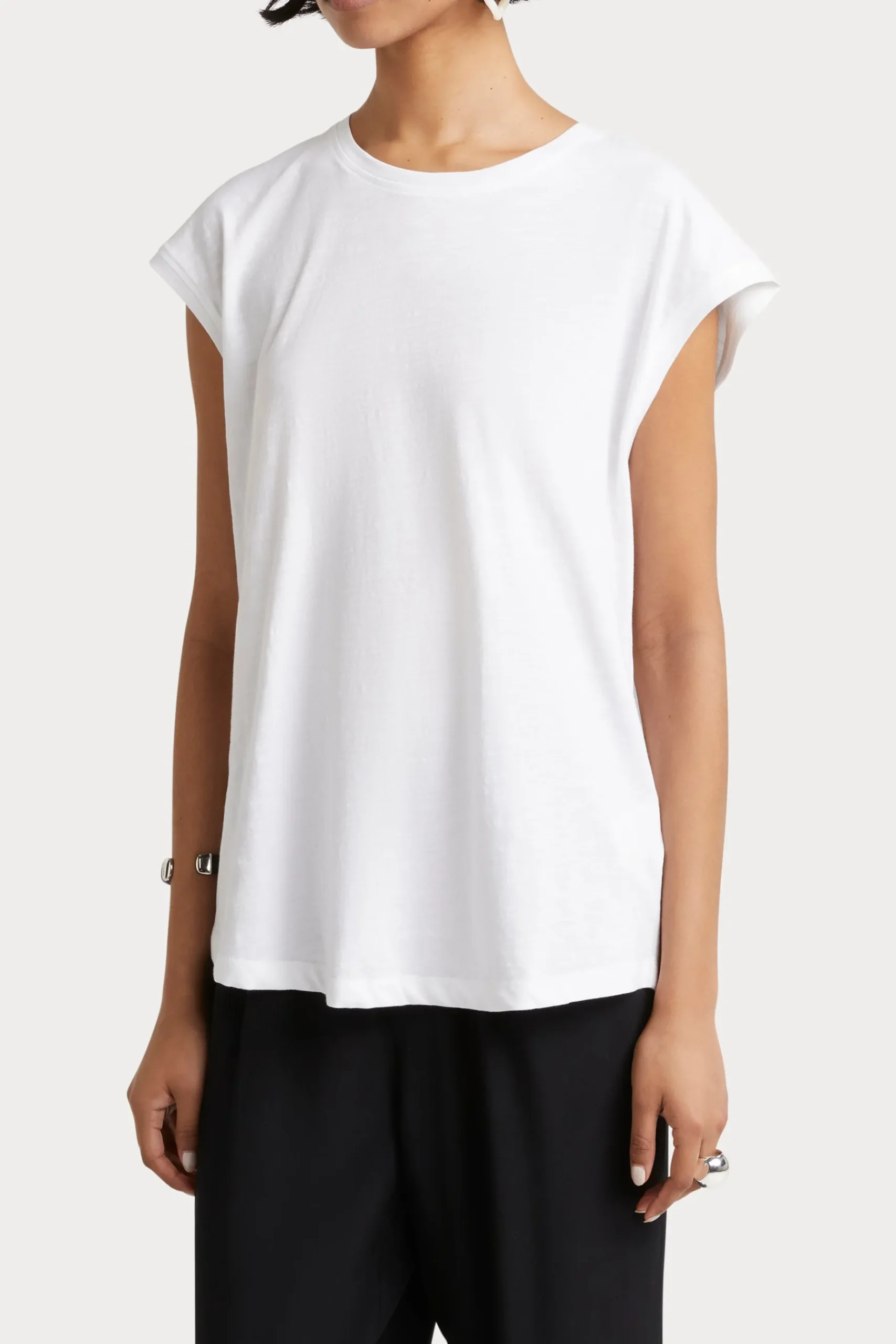 Tees & Tanks-HUSK Muscle tee - White