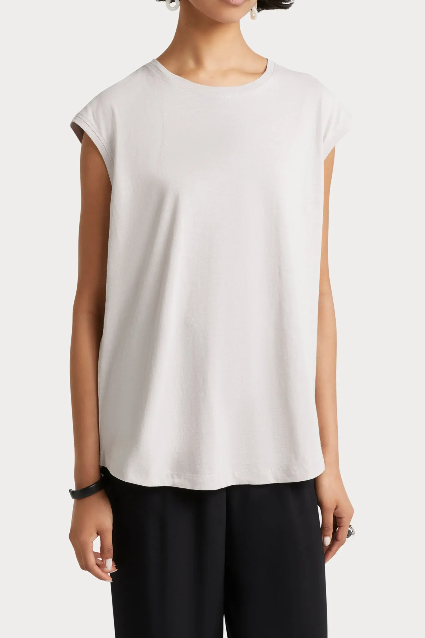 Tops-HUSK Muscle tee - White