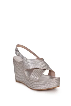 Shoes-HUSK MYA ESPADRILLE - Silver