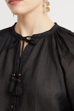 Tops-HUSK Mya top - Black