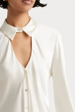 Tops-HUSK Olivia top - Oyster