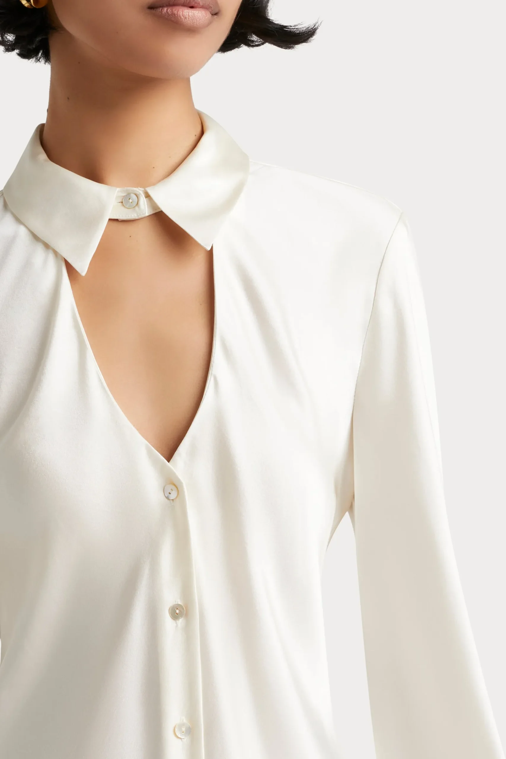 Tops-HUSK Olivia top - Oyster