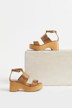 Shoes-HUSK PIA CLOG - Camel