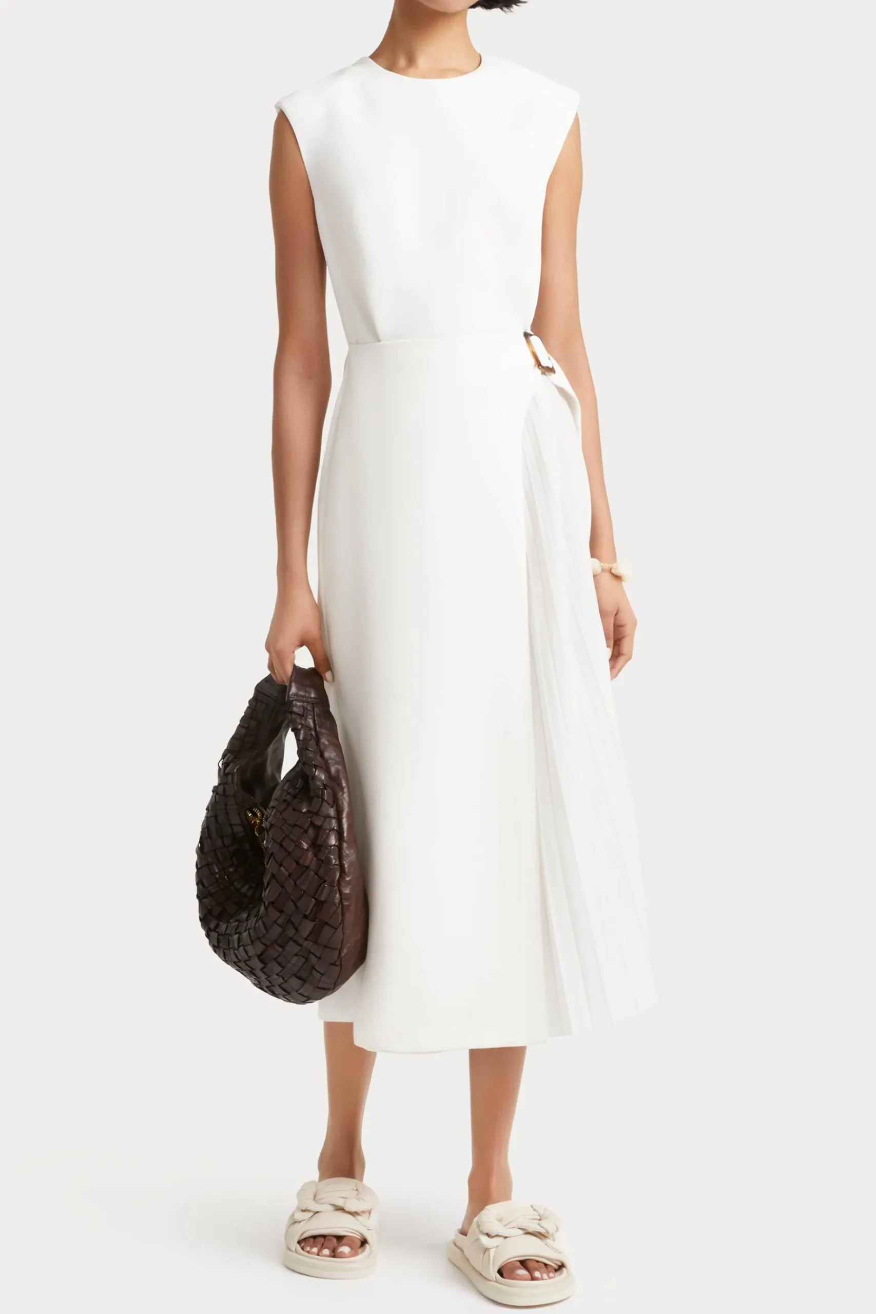Dresses-HUSK Pia dress - Oyster