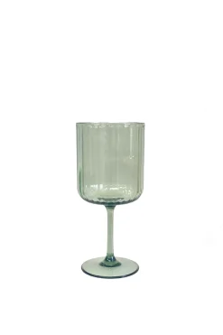 Tableware & Trays-HUSK Ribbed Wine - Green