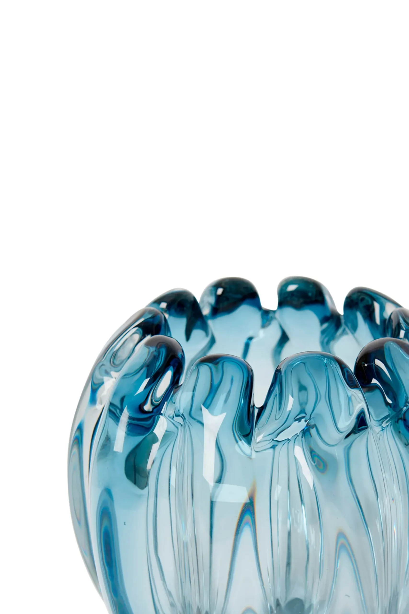 Vases & Planters-HUSK Round Thandie - Blue