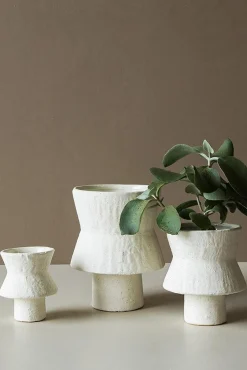 Vases & Planters-HUSK Sascha Vase - White