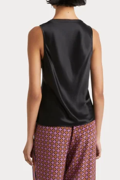 Tops-HUSK Satin cami - Black
