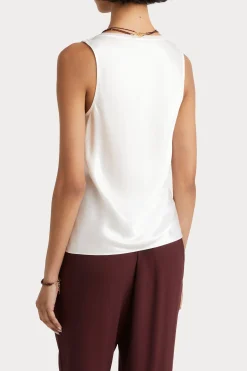 Tops-HUSK Satin cami - Oyster