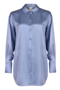 Tops-HUSK Selena shirt - Sky