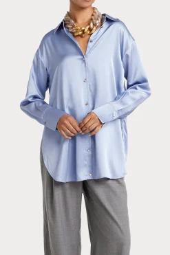 Tops-HUSK Selena shirt - Sky