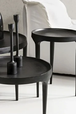 Furniture, Lighting & Mirrors-HUSK SIDE TABLE - Black