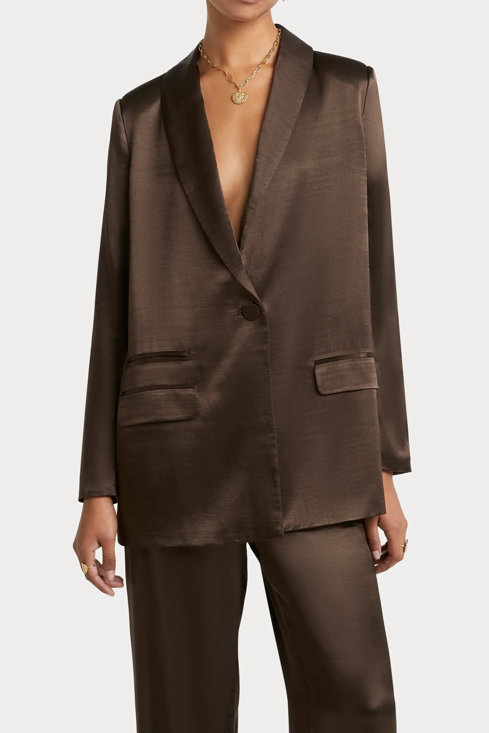 Jackets & Coats-HUSK SIENNA BLAZER - Chocolate