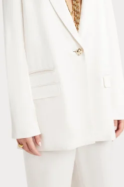 Jackets & Coats-HUSK SIENNA BLAZER - Oyster