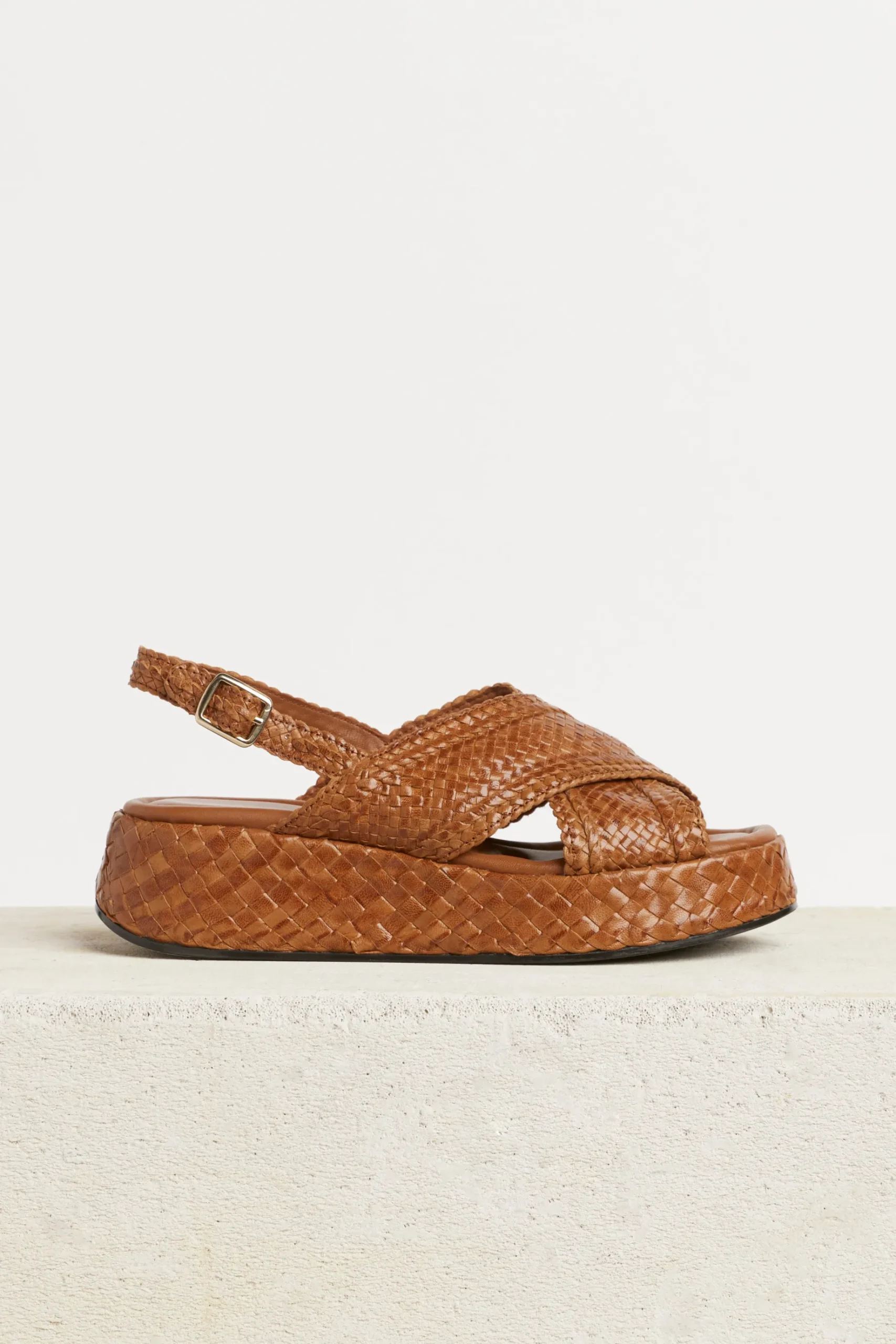 Shoes-HUSK SOFIE SANDAL - Toffee