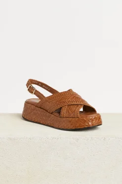 Shoes-HUSK SOFIE SANDAL - Toffee