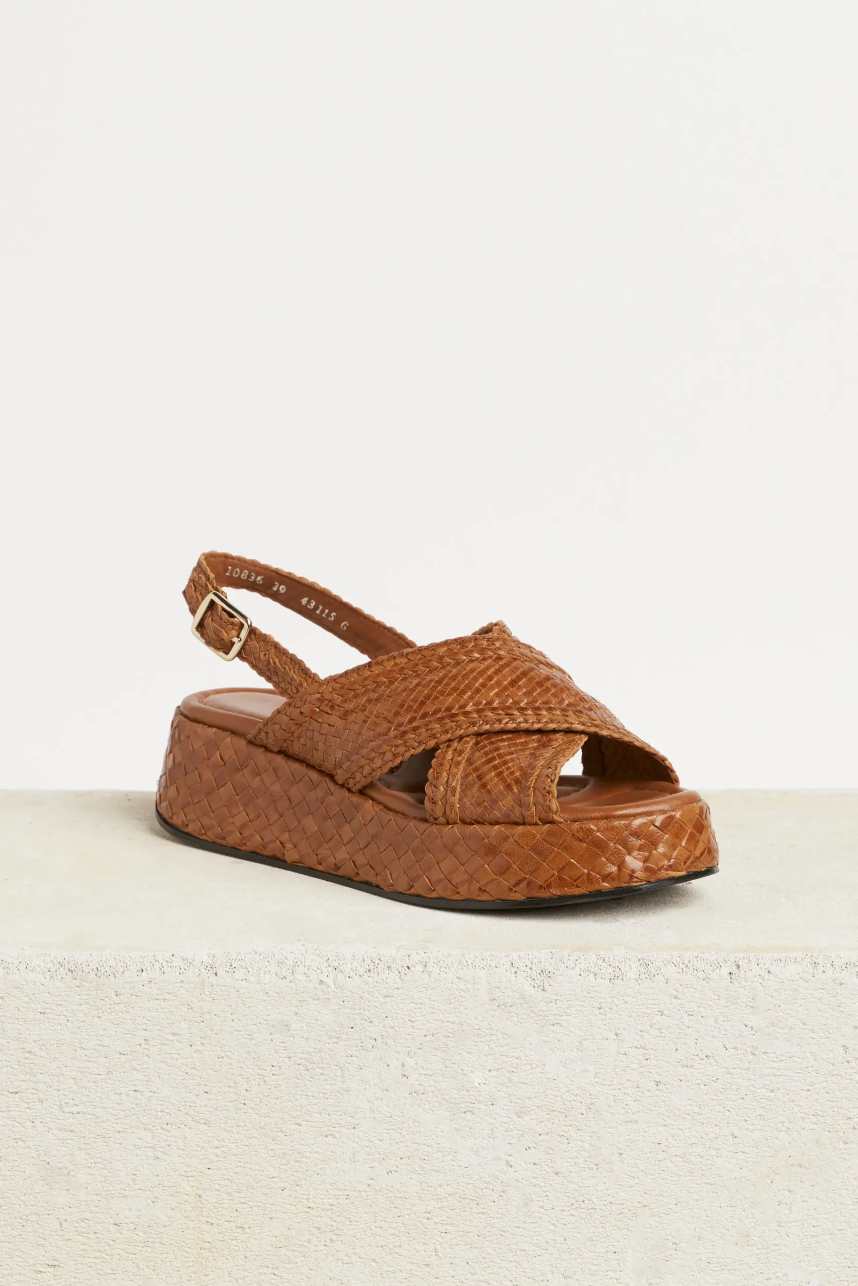 Shoes-HUSK SOFIE SANDAL - Toffee