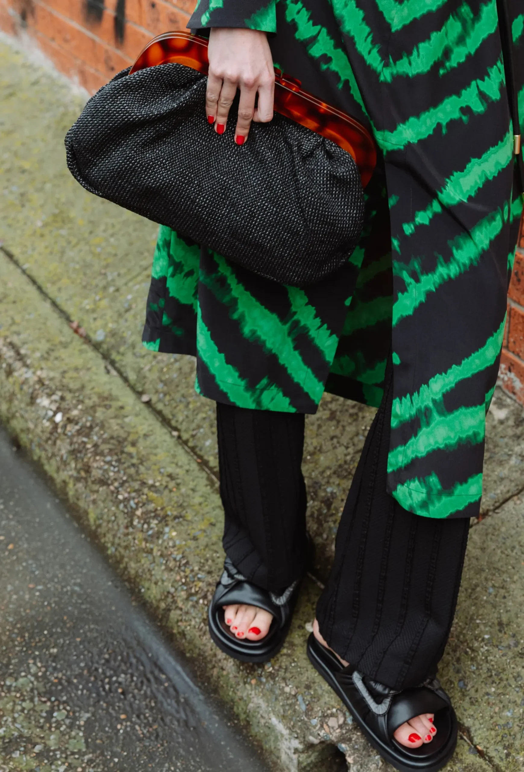 Shoes-HUSK SOPHIA SLIDE - Black