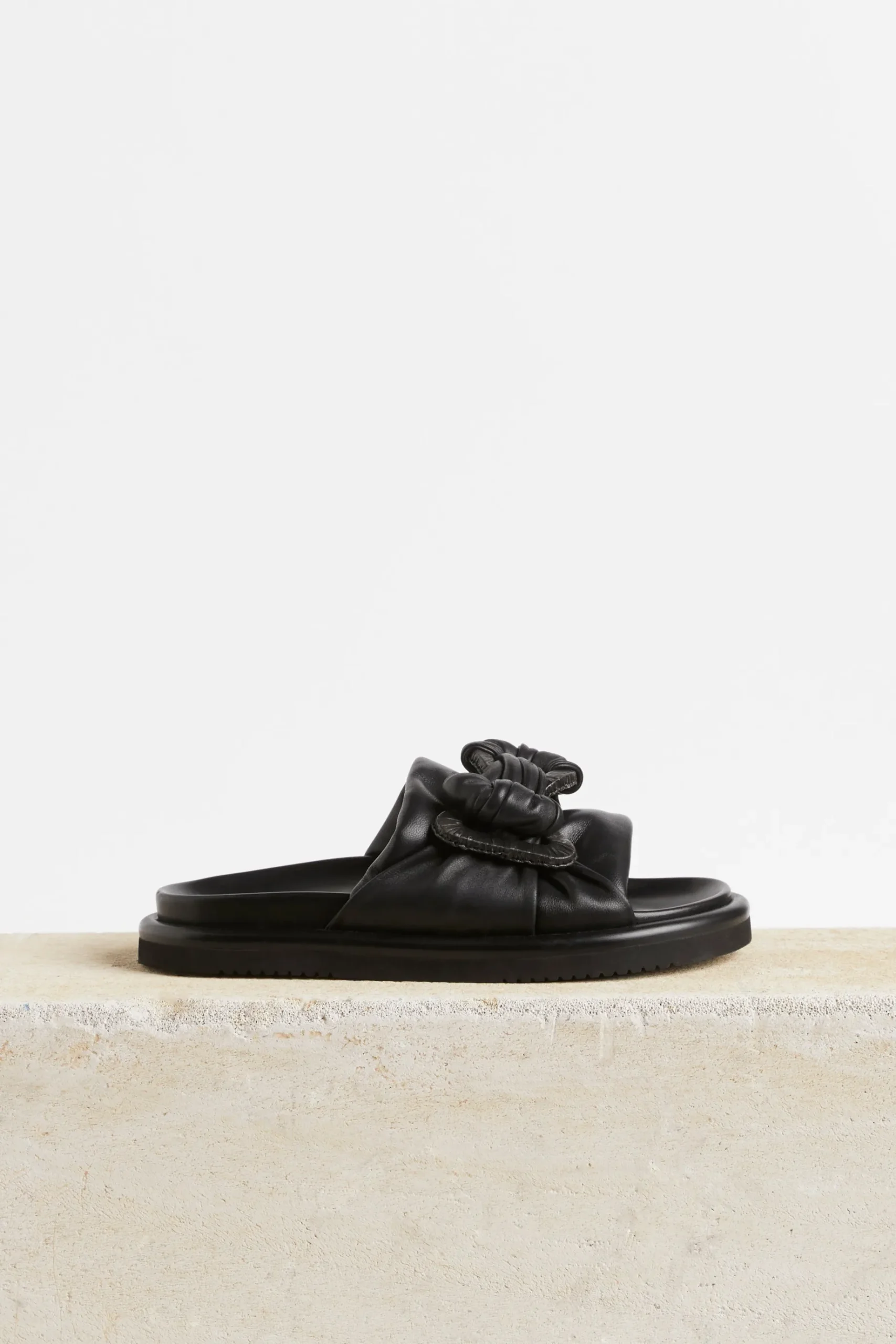 Shoes-HUSK SOPHIA SLIDE - Black