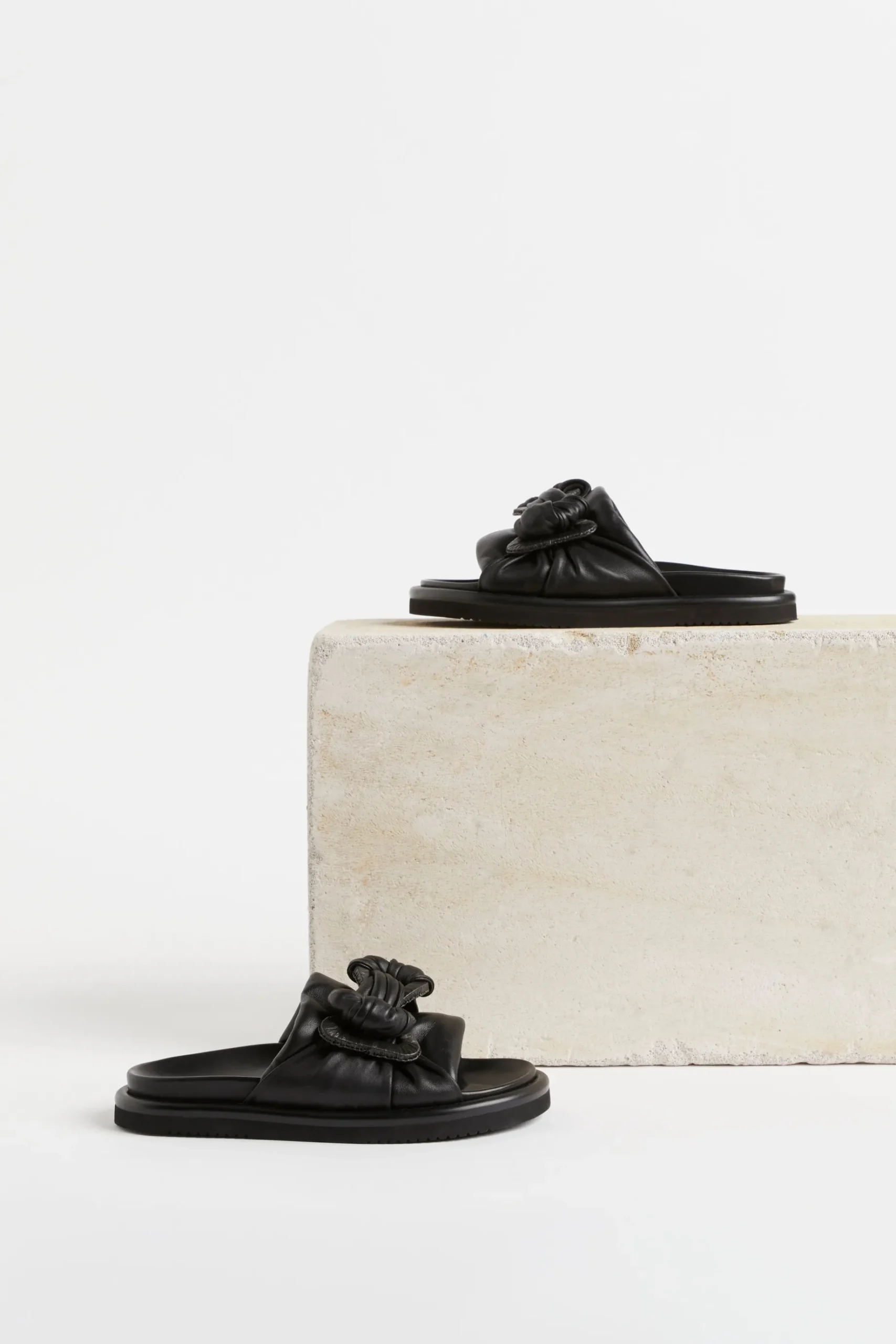 Shoes-HUSK SOPHIA SLIDE - Black