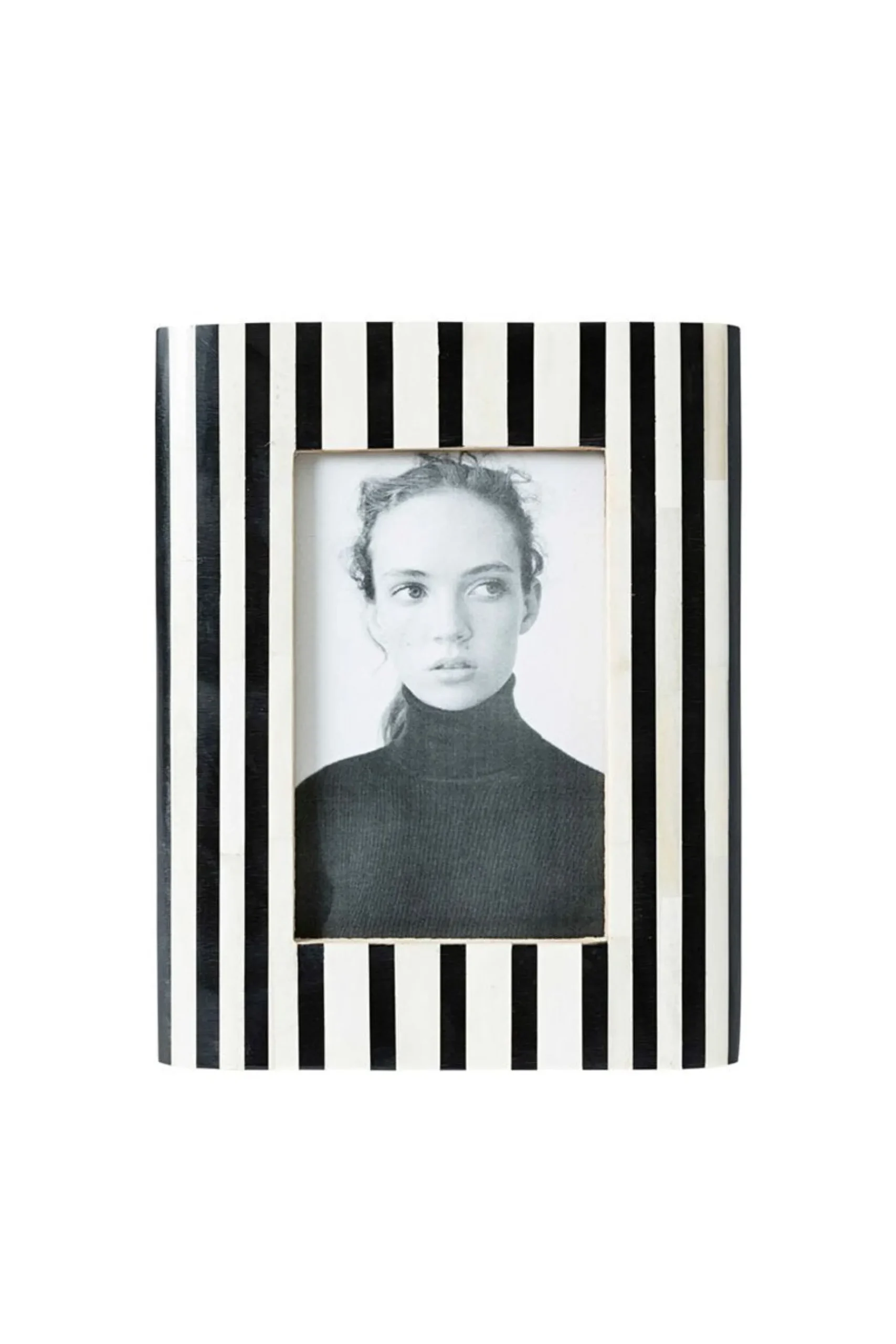 Frames-HUSK Striped Frame - Black & White Black&White