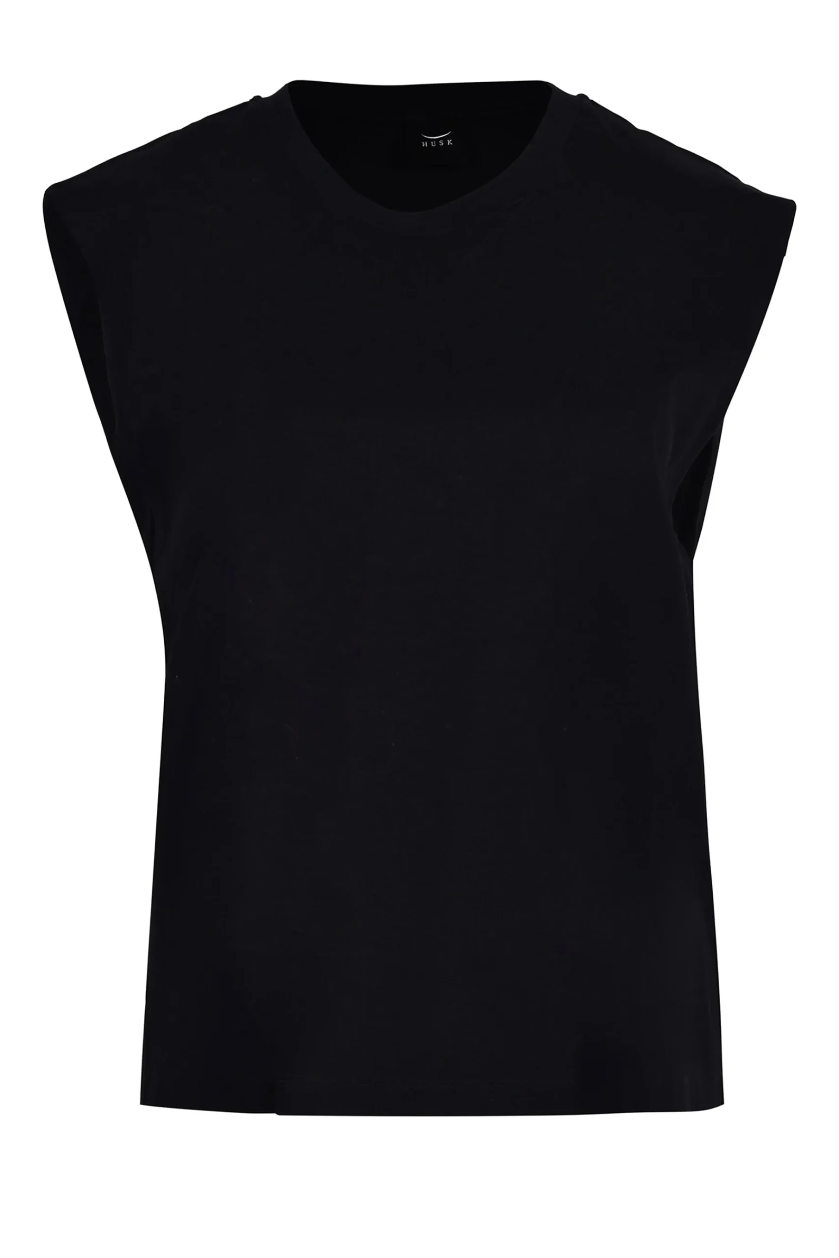Tops-HUSK Tailored tank - Black