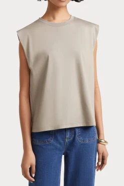 Tops-HUSK Tailored tank - Khaki