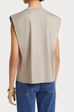 Tops-HUSK Tailored tank - Khaki