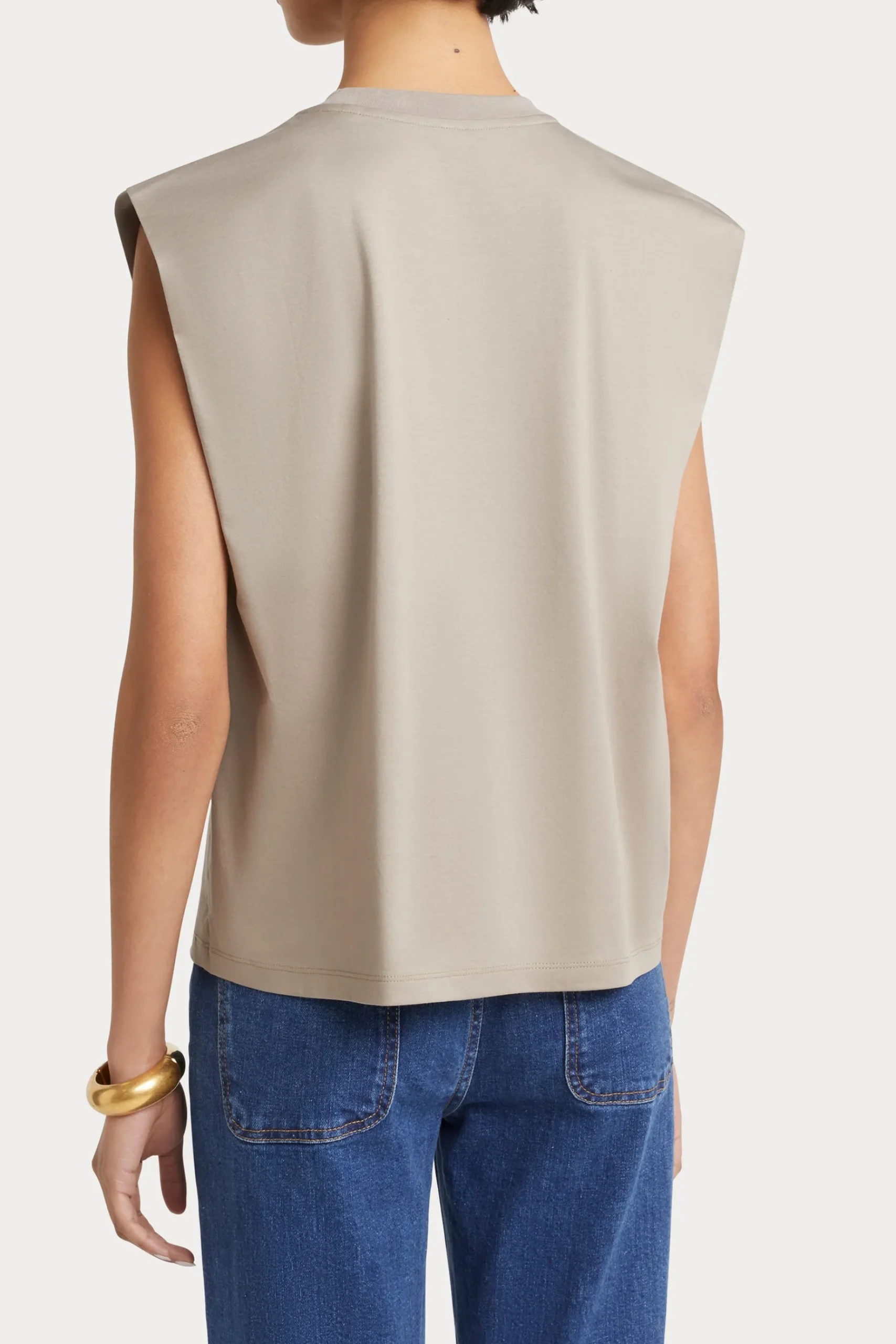 Tops-HUSK Tailored tank - Khaki
