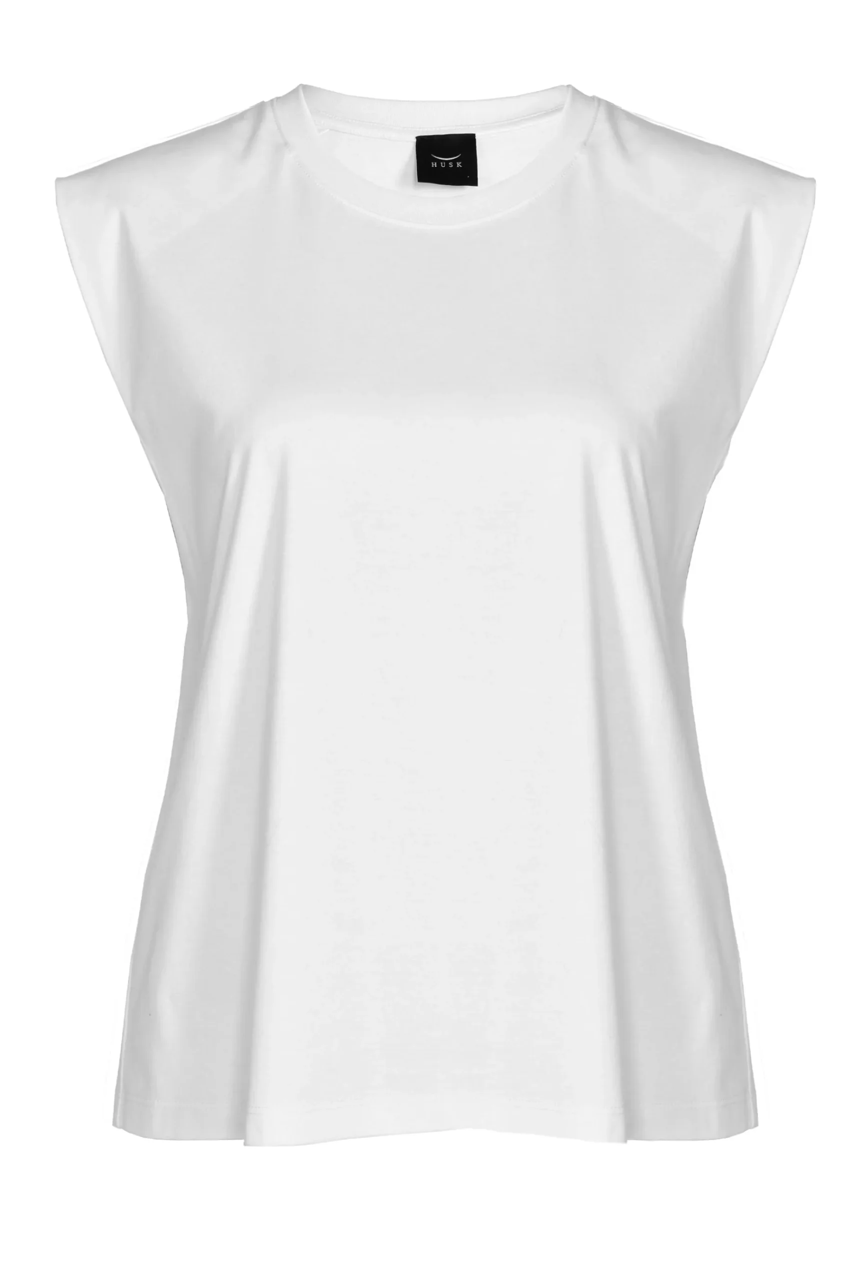 Tees & Tanks-HUSK TAILORED TANK - White