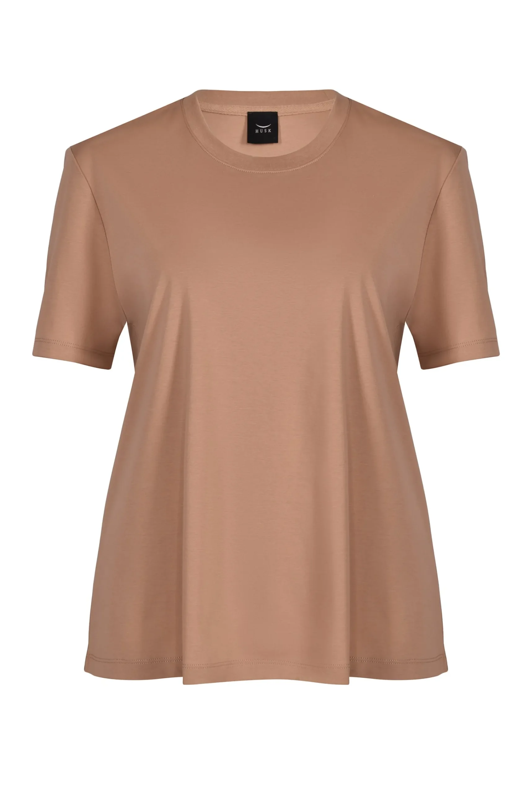 Tees & Tanks-HUSK TAILORED TEE - Mocha