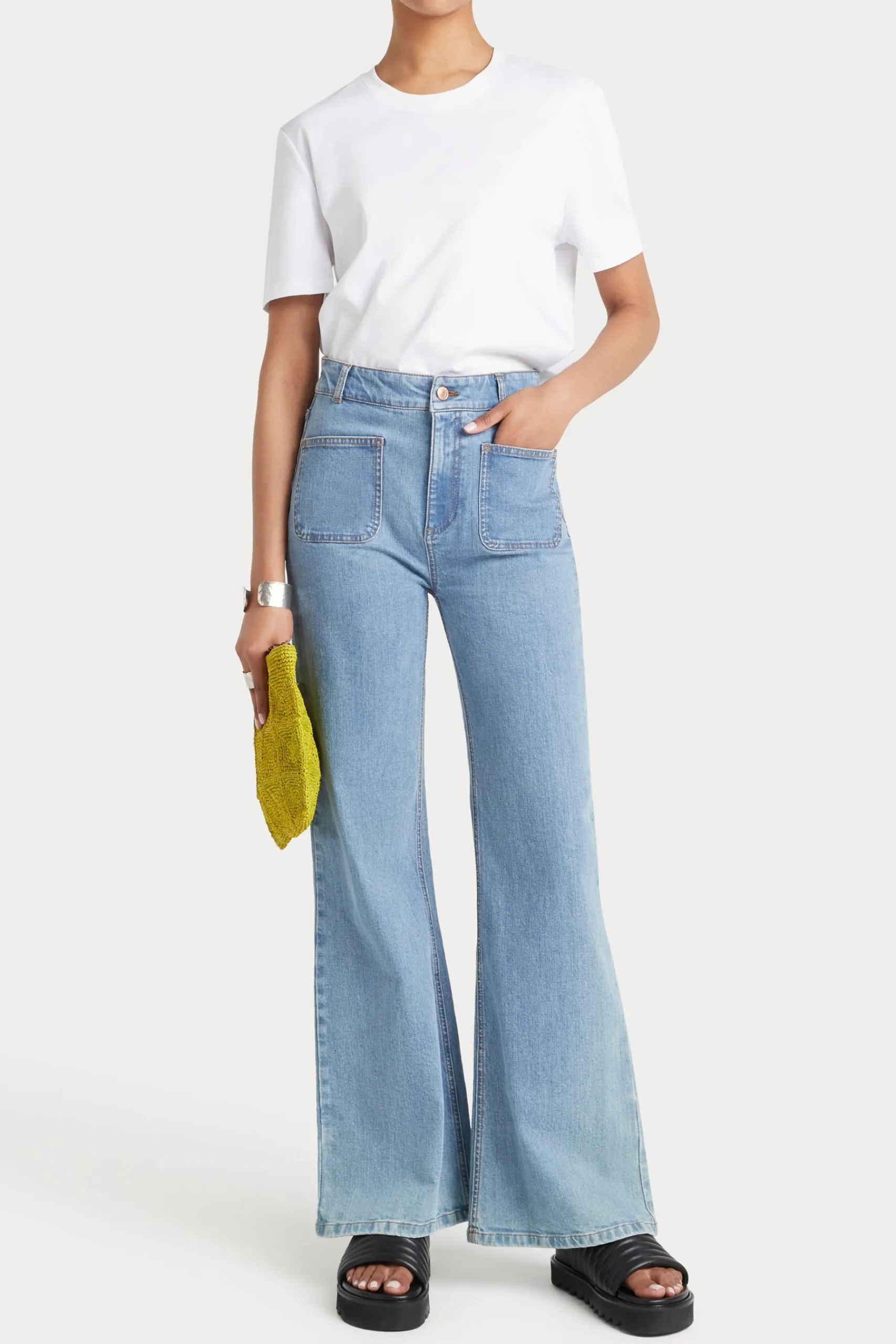 Tops-HUSK TAILORED TEE - White