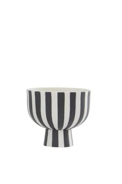 Tableware & Trays-HUSK Toppu Bowl - White Black WhiteBlack