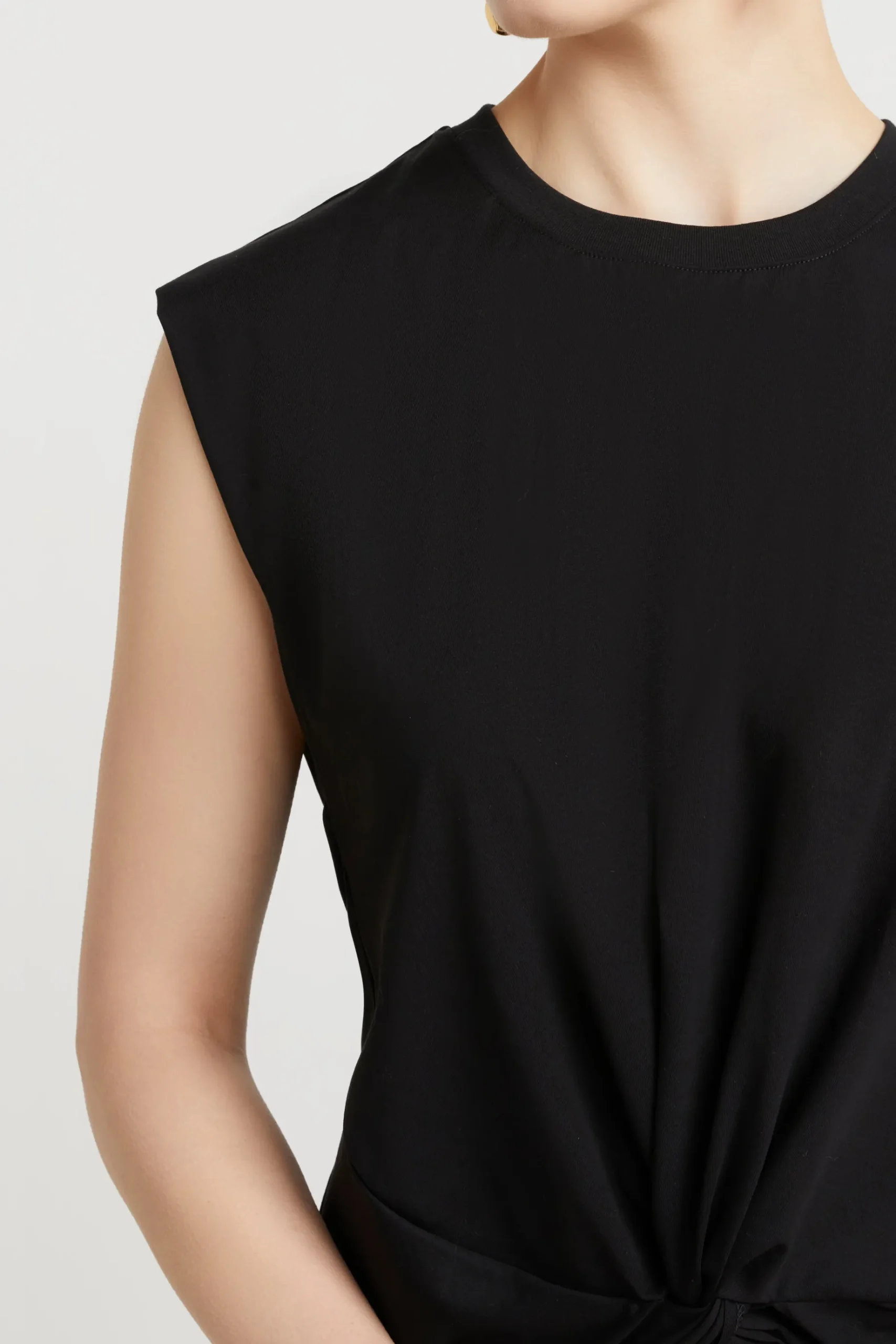 Tees & Tanks-HUSK Twist tank - Black