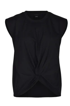 Tops-HUSK Twist tank - Black