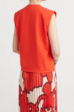 Tops-HUSK Twist tank - Red