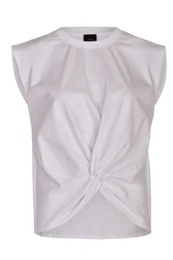 Tops-HUSK Twist tank - White